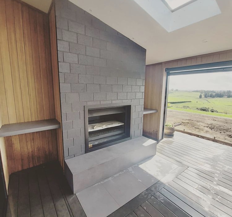 Concrete Fire Hearth Auckland NZ Custom Made Fire Hearth