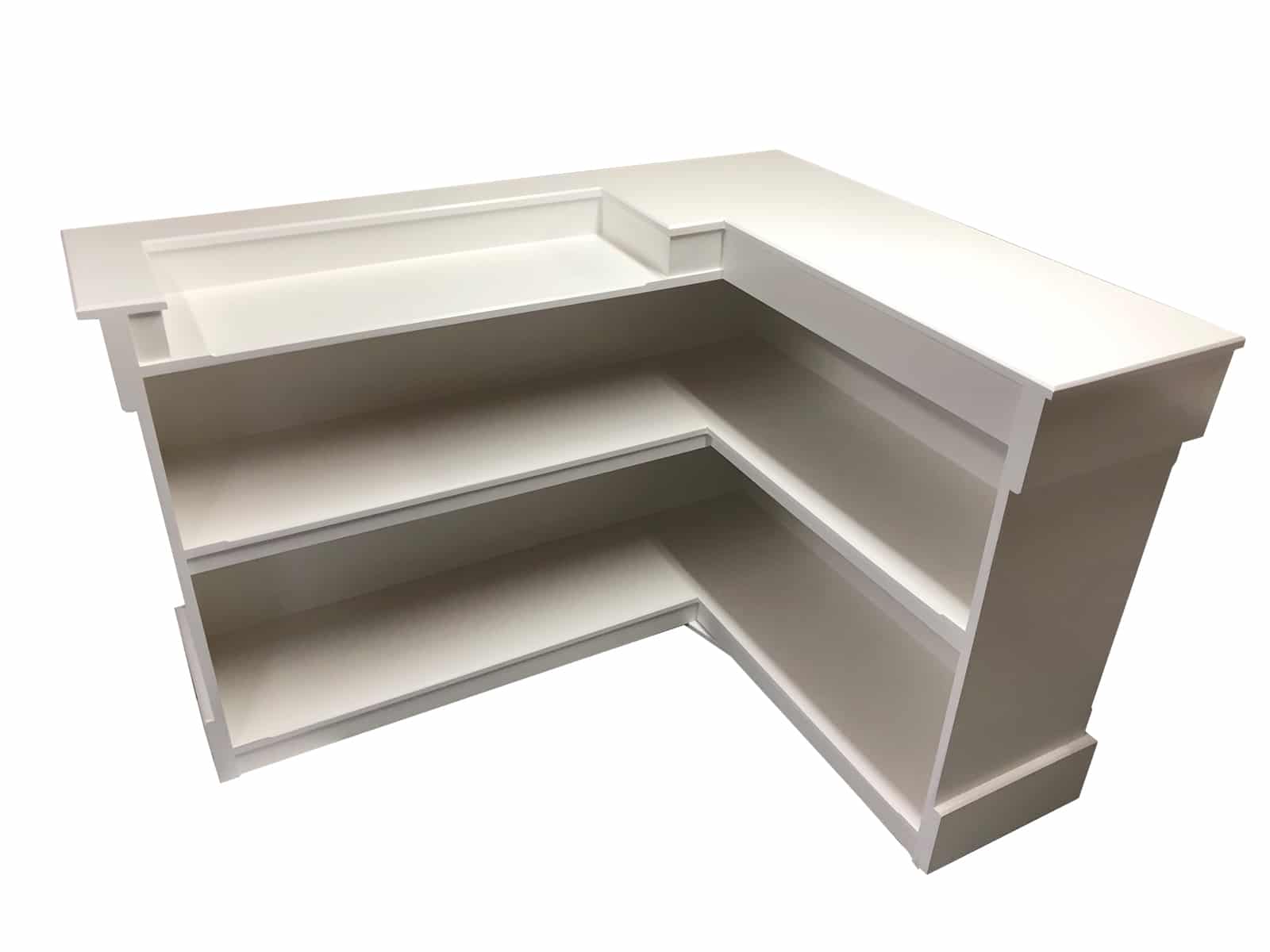 Chamfered Corner Counter Bespoke MDF