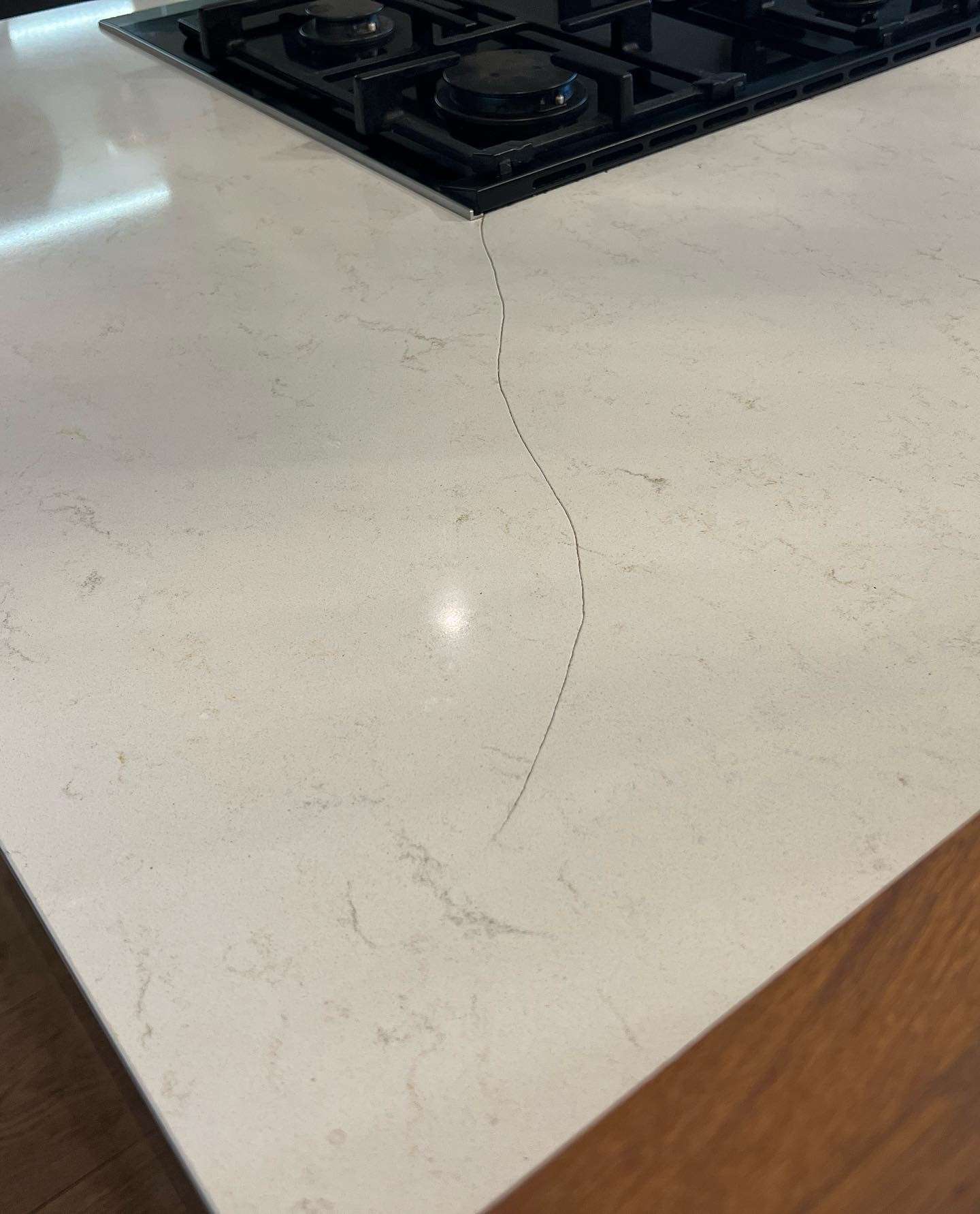 Quartz Kitchen Island Worktop Crack Repair Bespoke Repairs