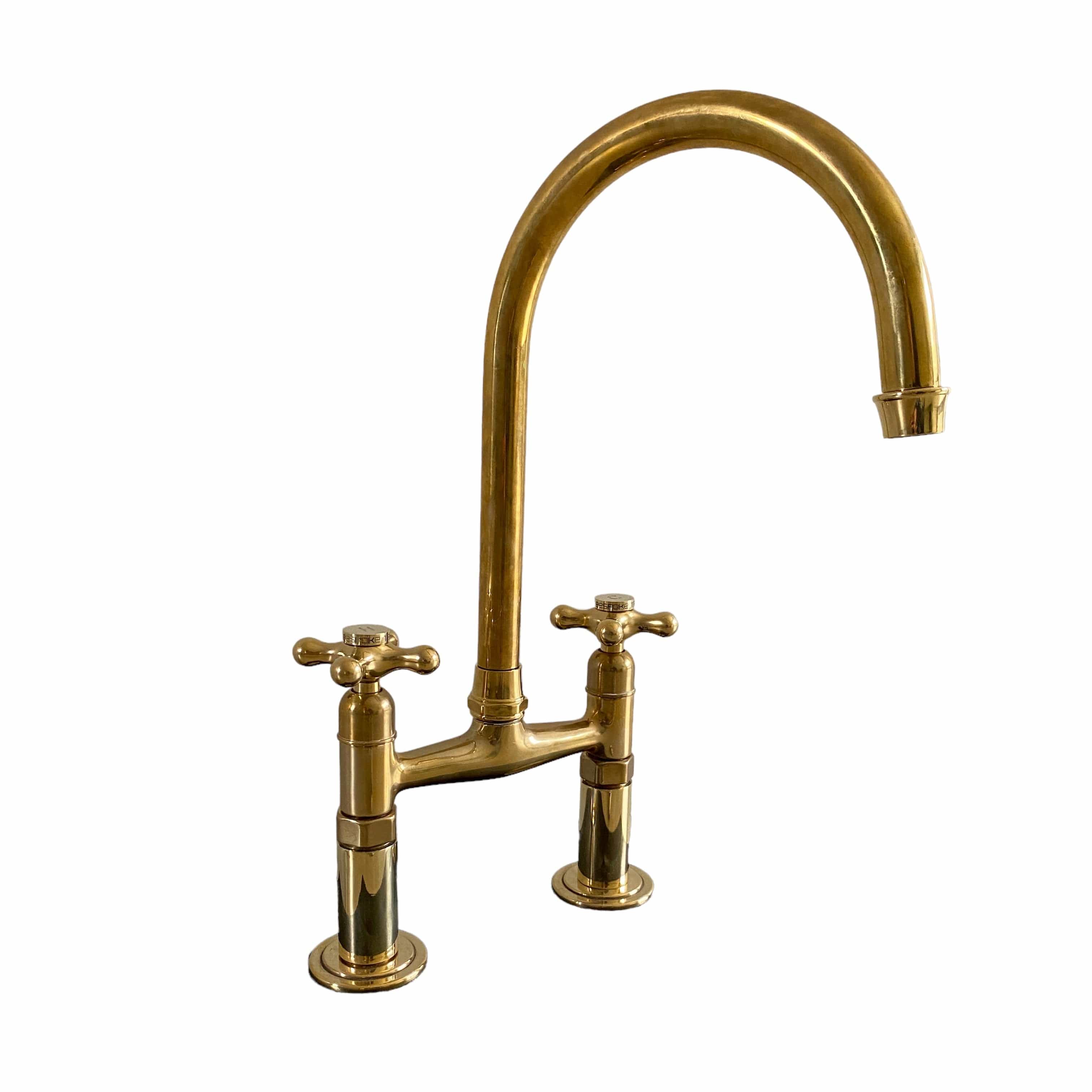 BT49R Tall kitchen tap with curve swivel spout BespokeTaps