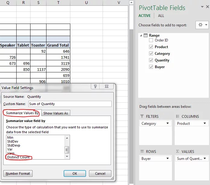 Counting unique values in pivot table Best Excel Tutorial