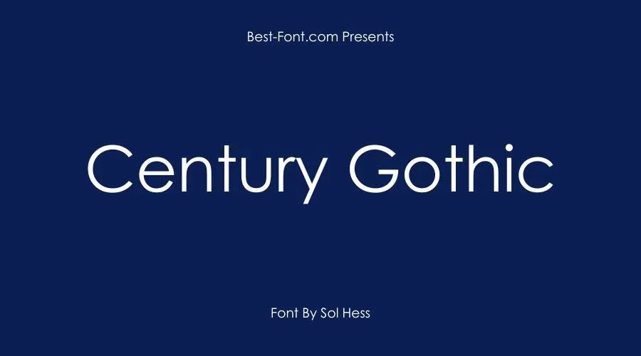 Century Gothic Font Free Download