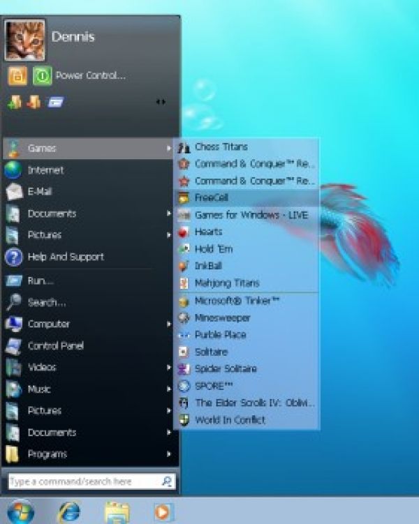 Classic Start Menu on Windows 7 Cybernet KB