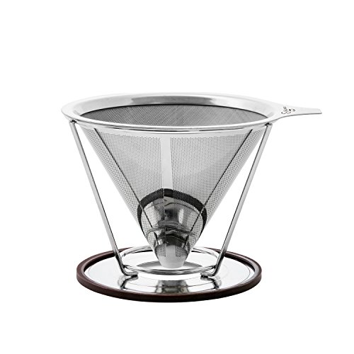 Essence Stainless Steel Pour Over Coffee Maker 4 Cups Highest Quality Dripper with Stand