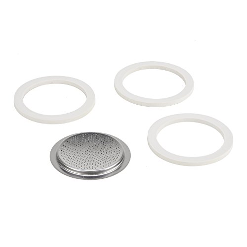 Bialetti Stainless Steel Gasket Filter Plate Replacement Parts, 4Cup