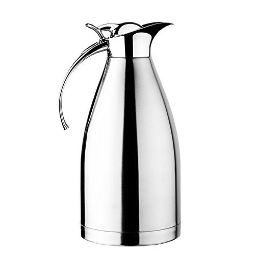 Hiware 68 Oz Stainless Steel Thermal Coffee Carafe, Double Walled