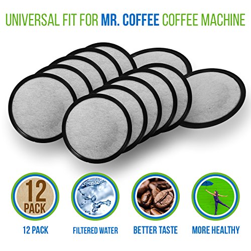 Mr. Coffee Water Filter Replacement Discs Activated Charcoal Coffee