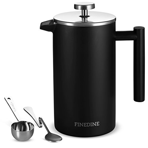 Premium 18/8 Stainless Steel French Press Coffee Maker Thermal Insulated Double Wall Coffee Pot