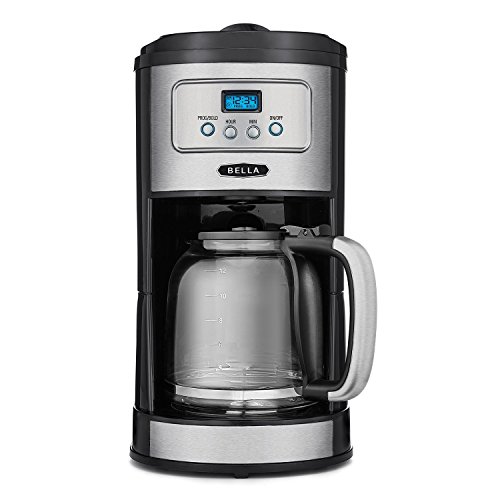 BELLA Classics 12 Cup Programmable Coffee Maker, Bold Brew Stainless