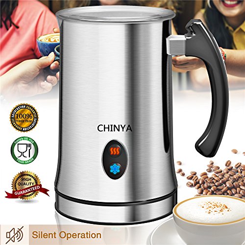 Milk Frother, Automatic Milk Steamer with New Foam Density Feature, Electric Frother with Hot or