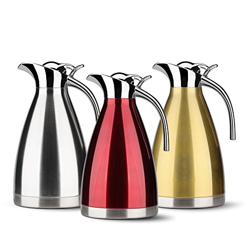 HOMKO Insulated Coffee Carafe 68 oz Stainless Steel Thermal Carafe