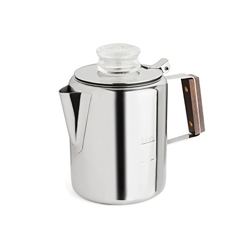 Tops 55702 Rapid Brew Stovetop Coffee Percolator, Stainless Steel, 23