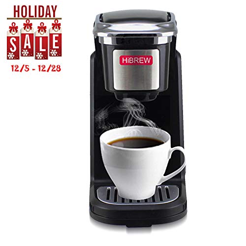 HiBREW Single Serve Black Compact Portable Travel Size Single Cup