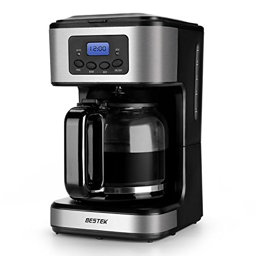 BESTEK Drip Coffee Maker 12 Cup Programmable Brewer Automatic Drip