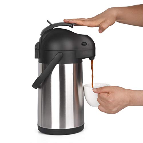 2.2 Liter Airpot Thermal Coffee Carafe/Lever Action/Stainless Steel