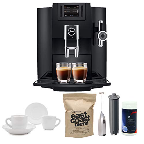 Jura 15109 Automatic Coffee Machine E8, with Handheld Milk Frother
