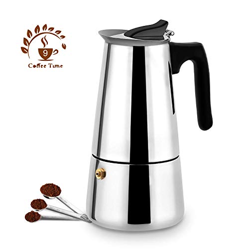 Stovetop Espresso Maker Moka Pot, 9 Cup Italian Espresso Coffee Maker