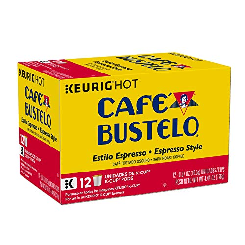 Café Bustelo Espresso Style Dark Roast Coffee, 72 K Cups for Keurig