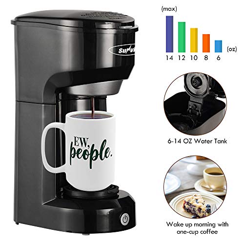 Single Serve Coffee Maker, K Cup Coffee Maker for Capsule Pod Ground