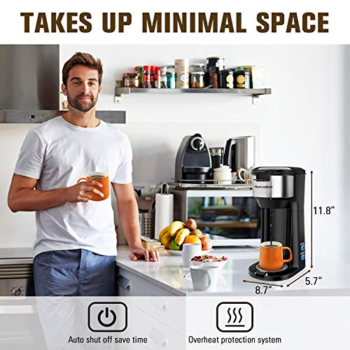 Single Serve Coffee Maker for K Cup Pods, Ground Coffee & Tea, 3IN1 Thermal Drip Instant