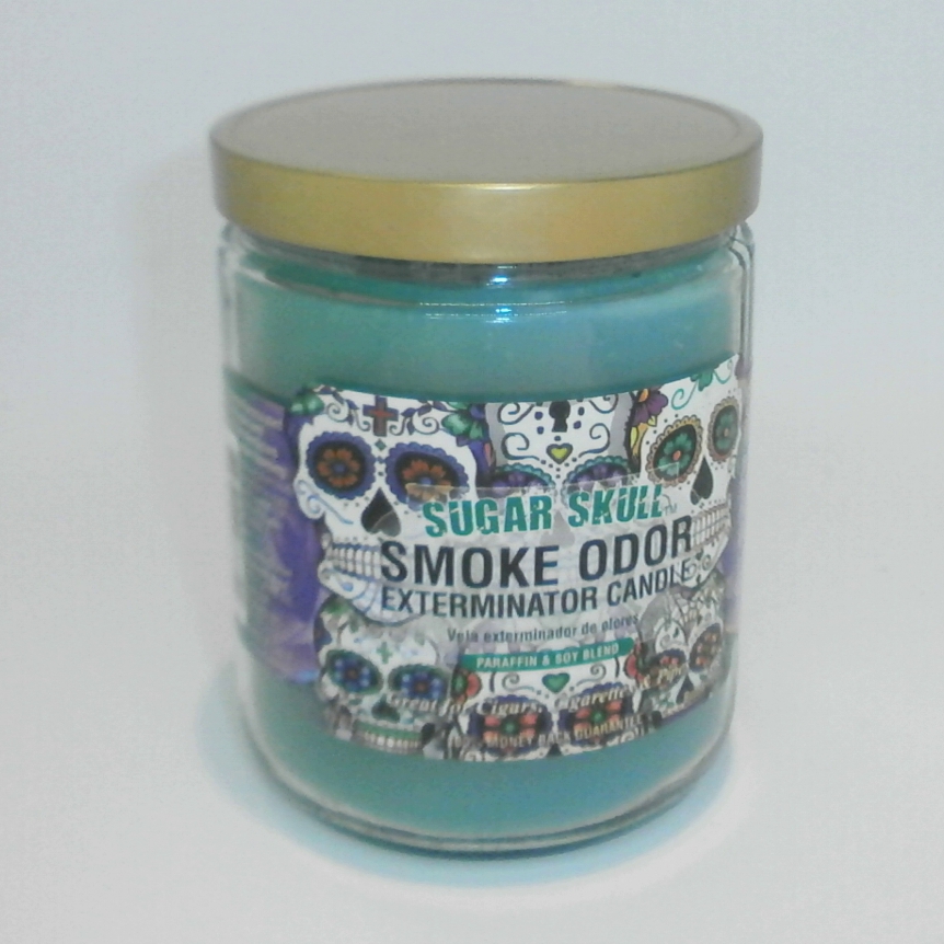 Sugar Skull Smoke Odour Exterminator Candle Best Buds Forever