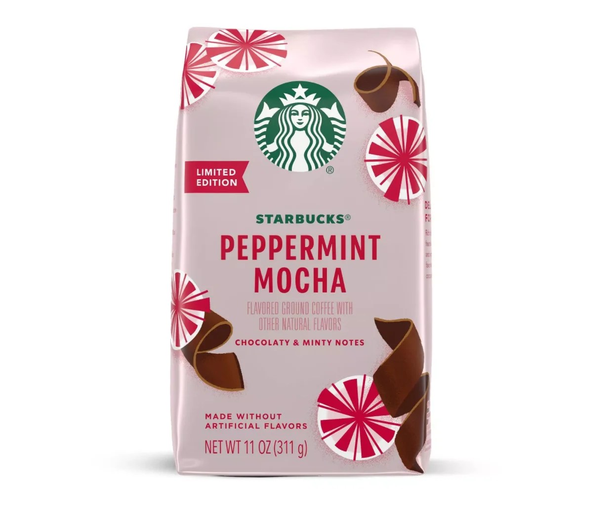 Starbucks Peppermint Mocha Ground Coffee, 11 Oz