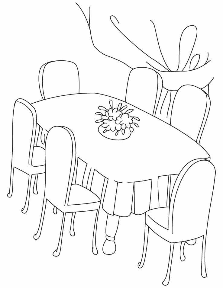 Six chair dinning table coloring pages Download Free Six chair