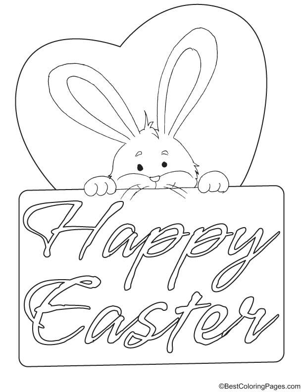 Happy Easter coloring page | Download Free Happy Easter coloring page