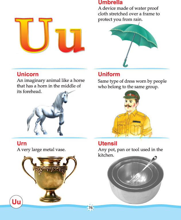 Printable picture dictionary alphabet u Download Free Printable