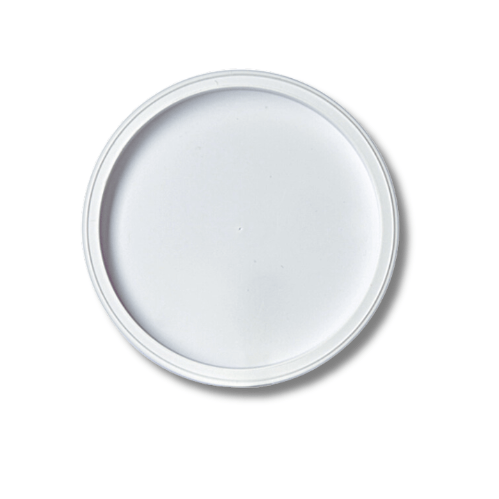 White LDPE Plastic 4.625" Diameter Recessed Tub Lid Best Containers