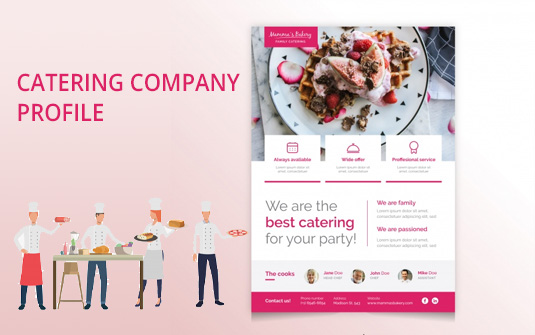 Catering Company Profile Writer (Designer) Format, sample Pdf, Example