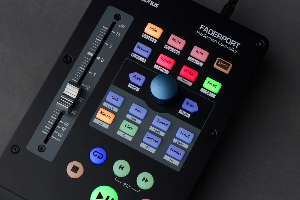 What does a fader control?