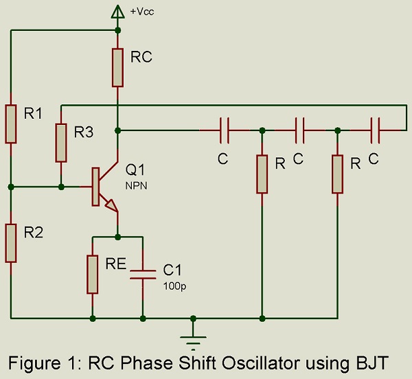 Rc Phase Shift Oscillator Circuit Using Ic 741 Circuit Diagram