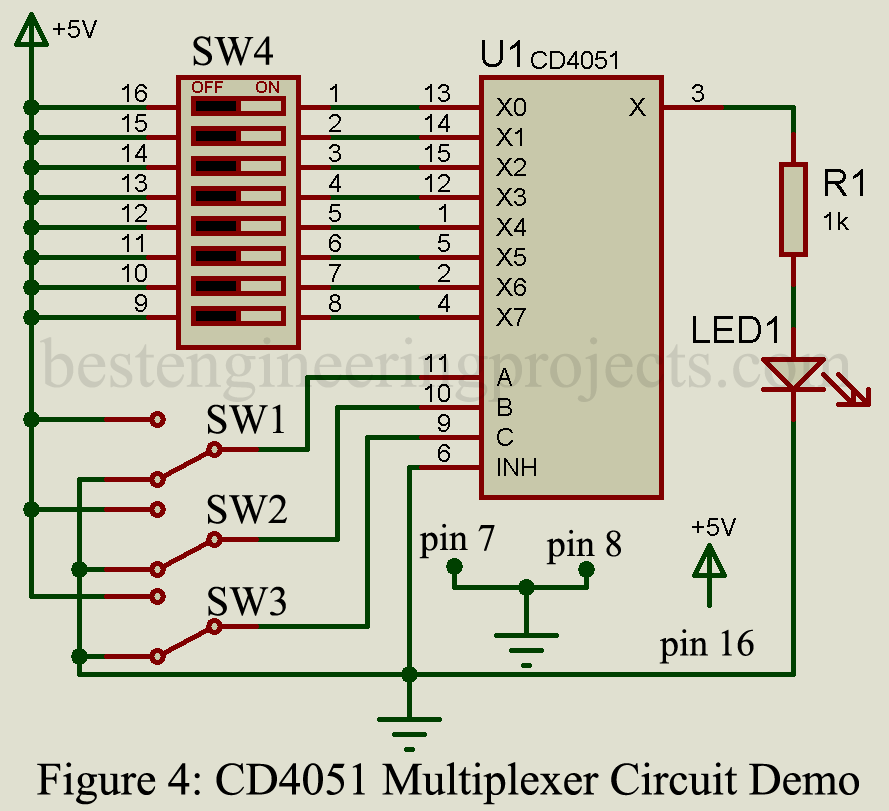 Multiplexer IC Interfacing CD4051 Engineering Projects