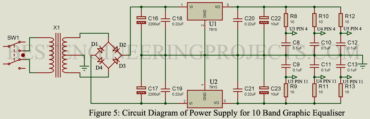 10 Band Graphic Equalizer Circuit - Engineering Projects