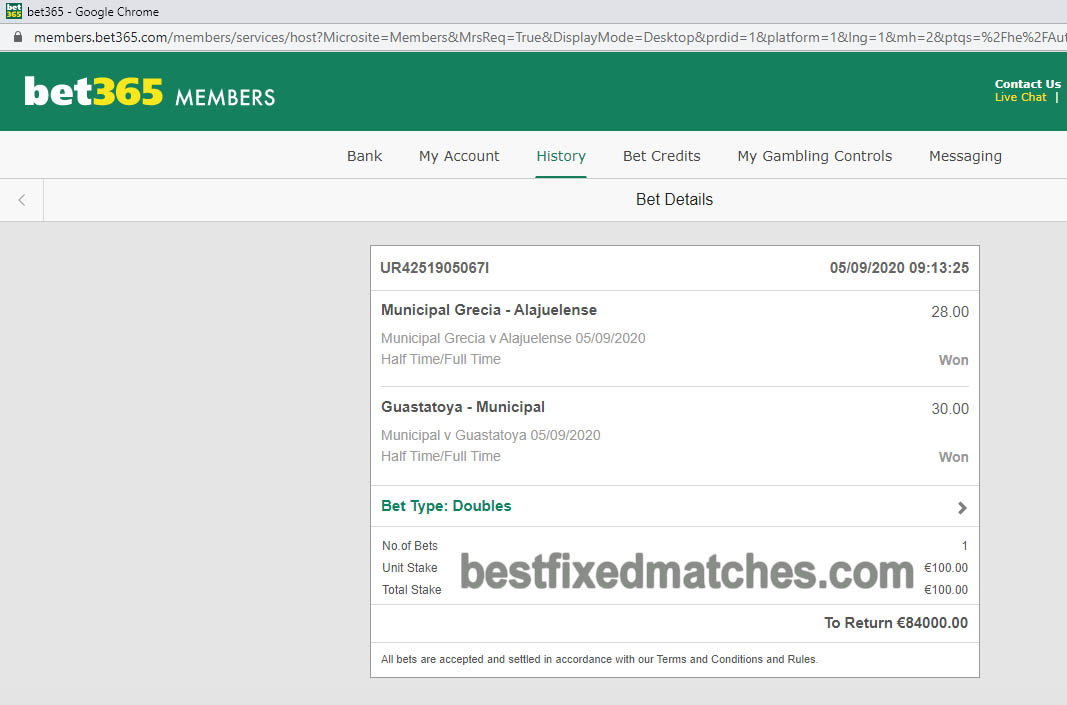 Best fixed matches 100 sure