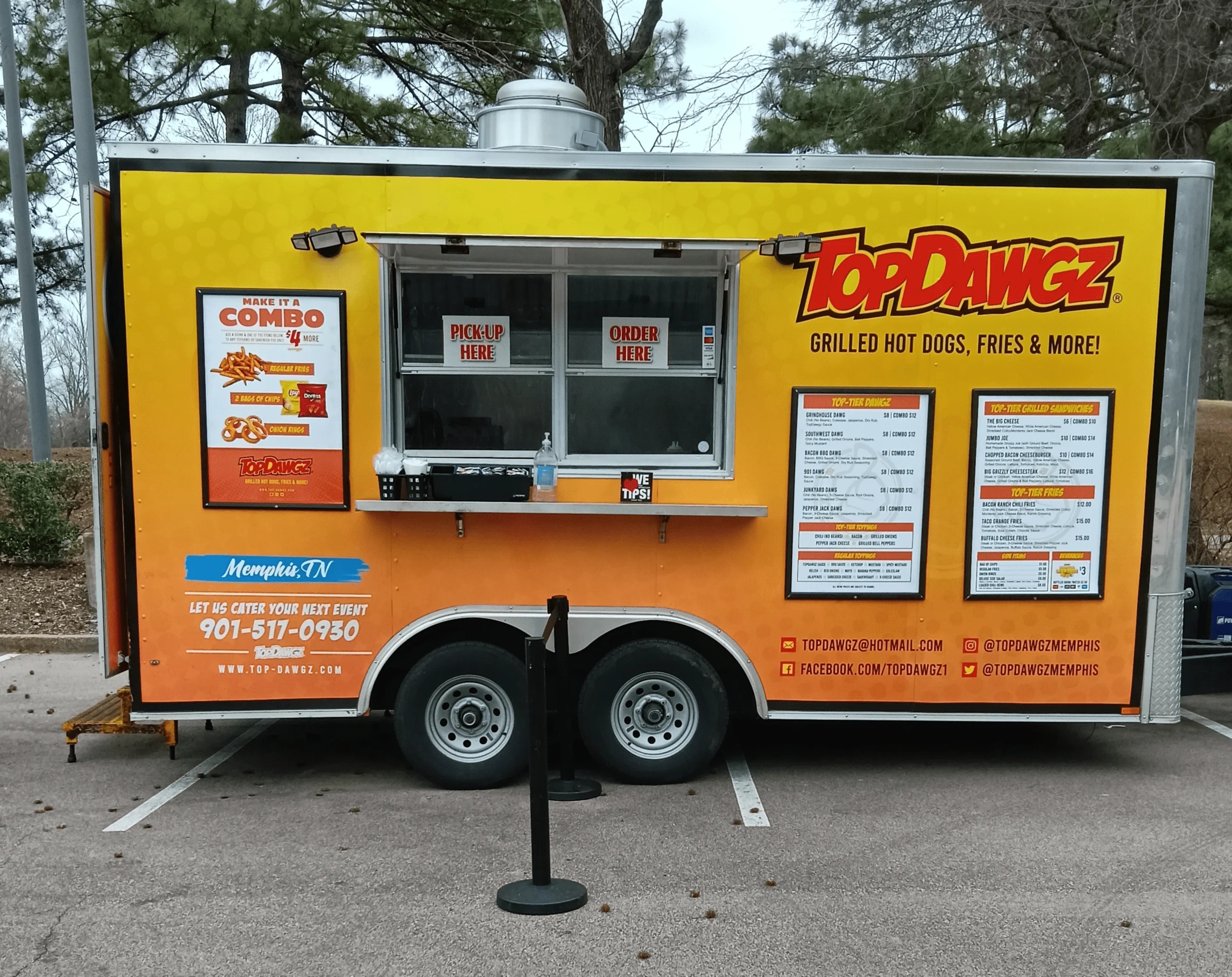 Best Food Trucks Topdawgz menu