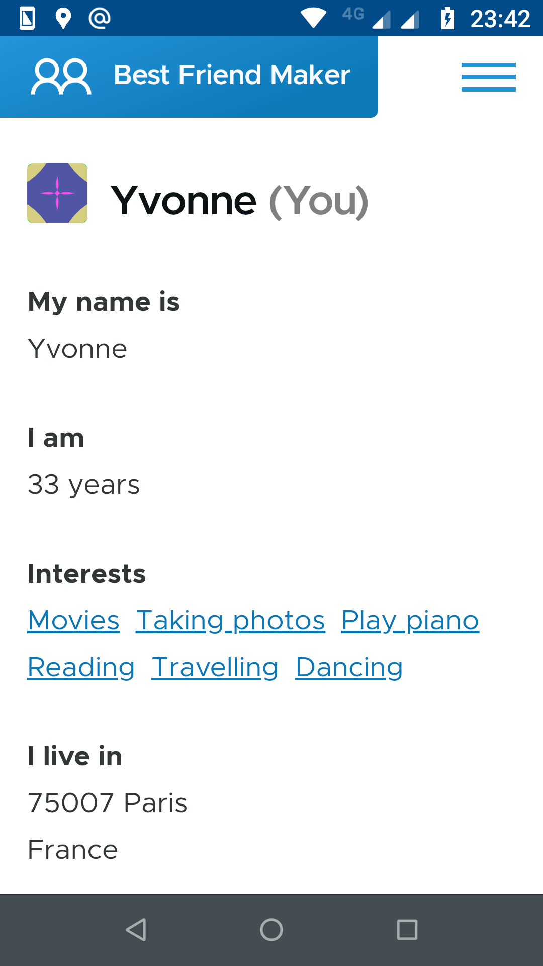 Best Friend Maker App find friends for your activities