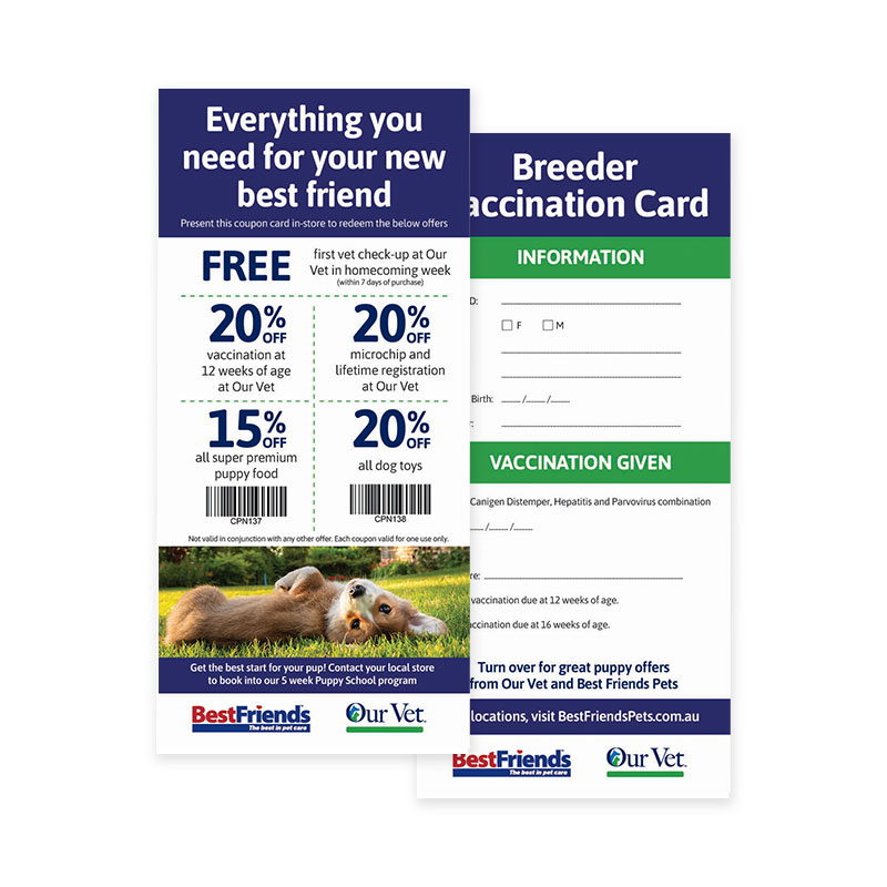 Our Vet Vaccination Cards Dog Best Friends