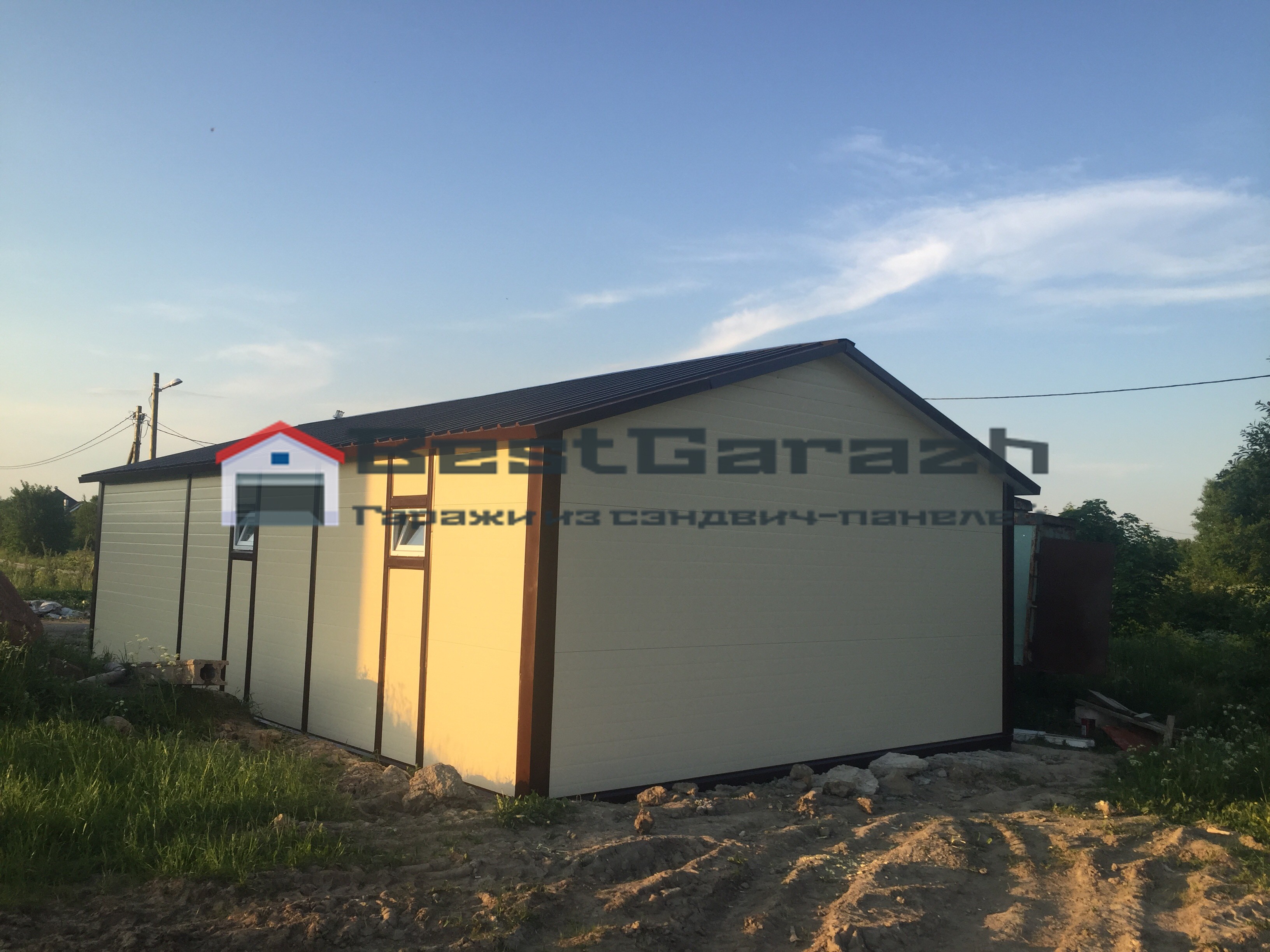 Гараж в СПБ и ЛО Гаражи из сэндвичпанелей