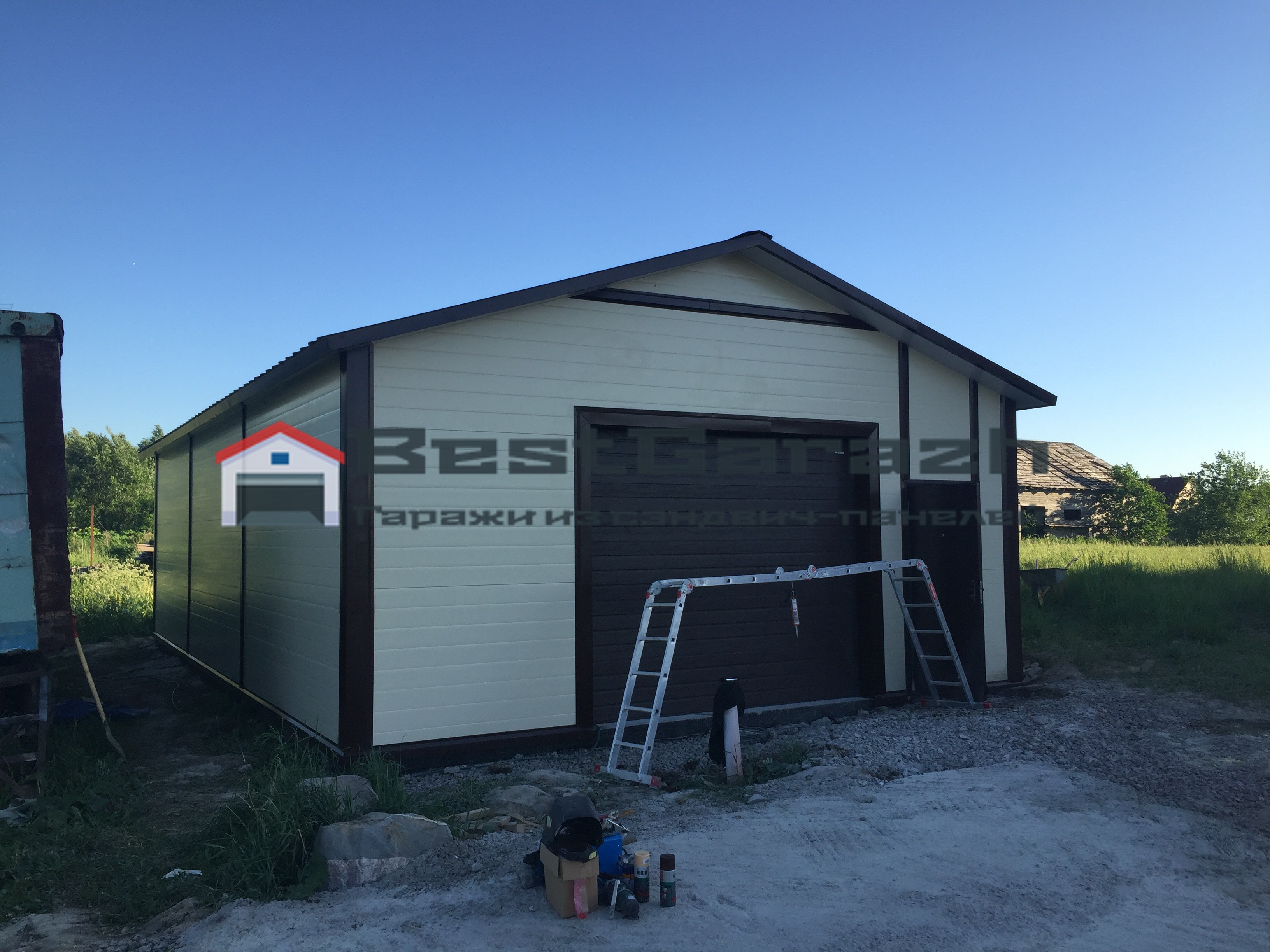 Гараж в СПБ и ЛО Гаражи из сэндвичпанелей