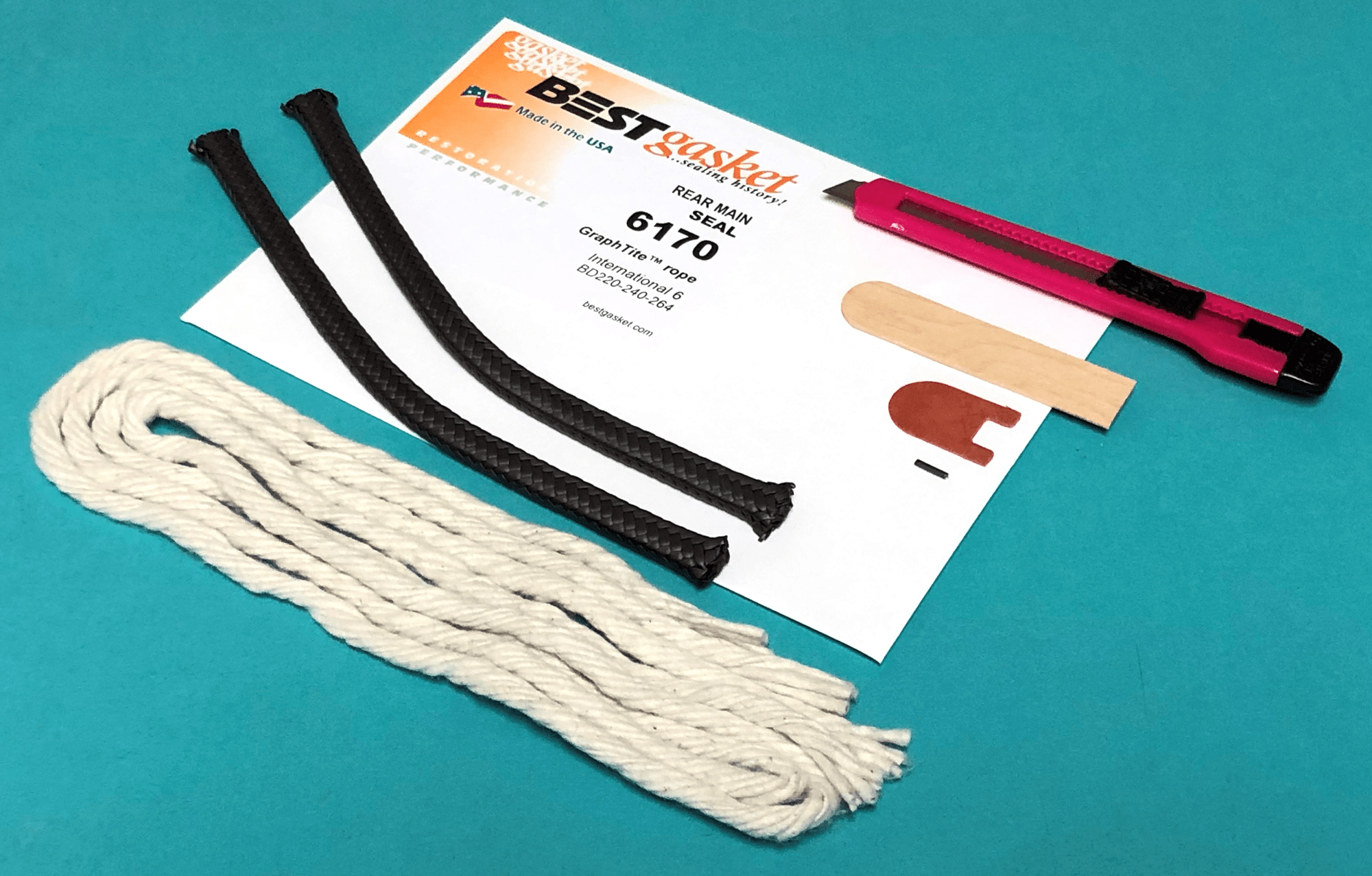 Pontiac 400 ALL+1967 428 GraphTite ROPE Rear Main Bearing Seal Set BEST