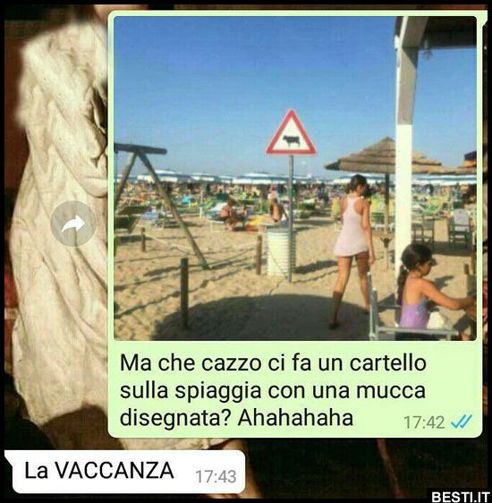 Un cartello sulla spiaggia BESTI.it immagini divertenti, foto