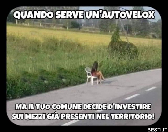 QUANDO SERVE UN'AUTOVELOX BESTI.it immagini divertenti, foto