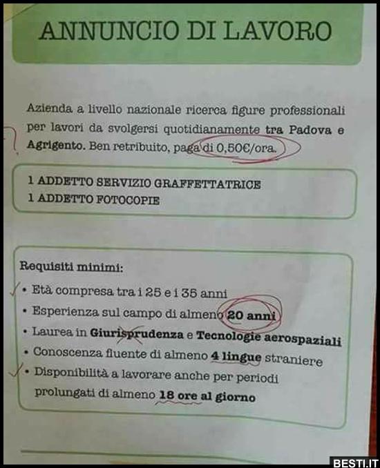 Annuncio Di Lavoro | Besti.it - Immagini Divertenti, Foto, Barzellette, Video 678_x_550_jpg