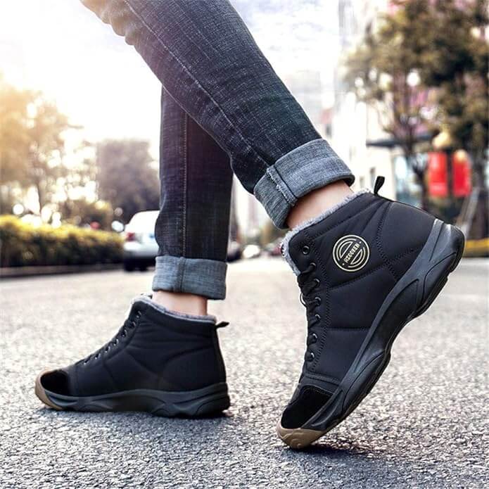 Buy UPSOLO Mens Winter Trekking Snow Boots Water Resistant Shoes Anti