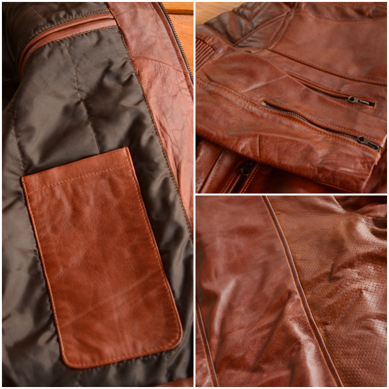 F Jackets Austin Men's Waxed Brown Leather Cafe Racer Jacket Review