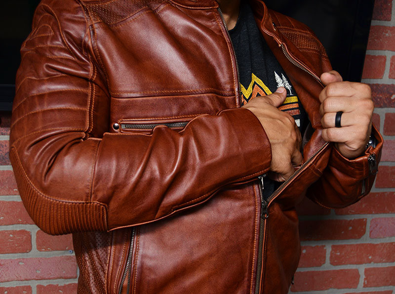 F Jackets Austin Men's Waxed Brown Leather Cafe Racer Jacket Review