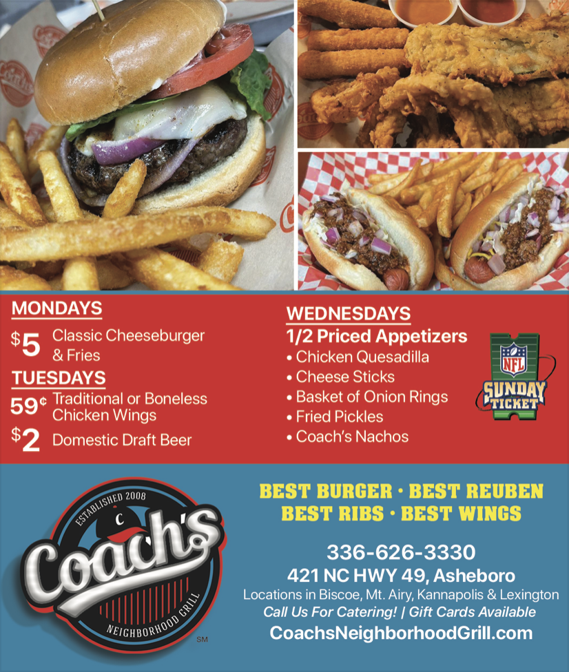 Coach's Neighborhood Grill Best Local Values