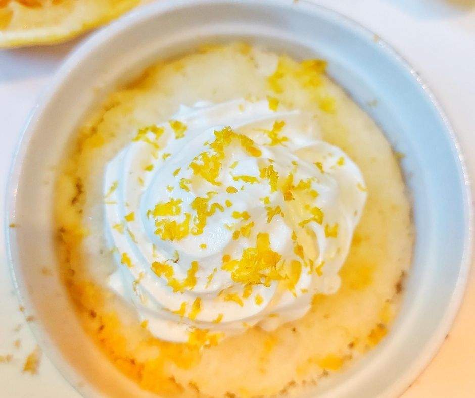 2 Minute Sweet and Tangy Lemon Mug Cake That Tastes Like Sunshine